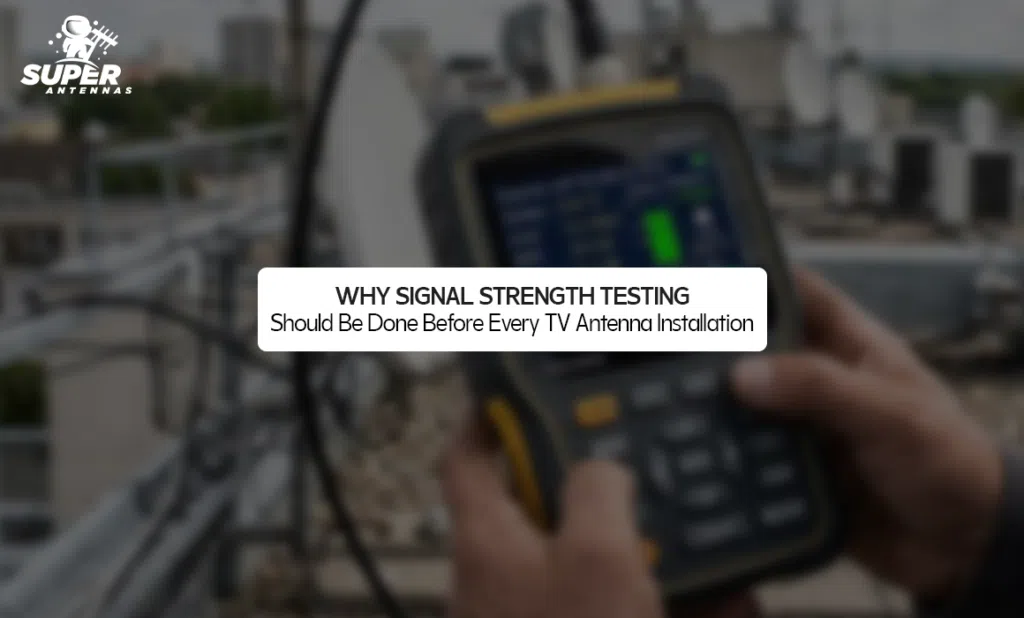 Why Signal Strength Testing Should Be Done Before Every TV Antenna Installation